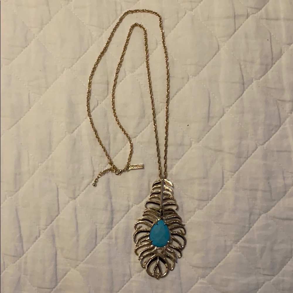 Kendra Scott turquoise and gold necklace